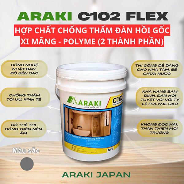 Sản phẩm chống thấm Araki C102 Flex